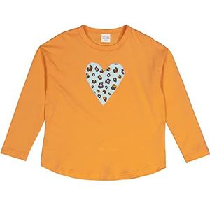 Fred's World by Green Cotton Meisjes Leo Big L/S T T-shirt, mandarijn, 116 cm