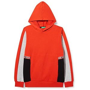 United Colors of Benetton C/CAPP. M/L 3J68C200W sweatshirt met capuchon, donkerrood met zwarte band 29L, L voor kinderen