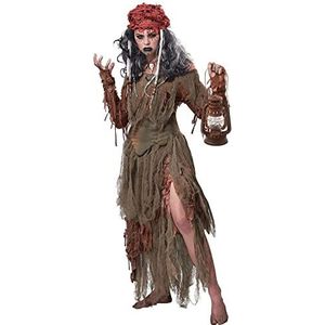 California Costumes CCC-5020-069 Voodoo Swamp Witch, dameskostuum, medium dokter volwassen maat, groen/bruin