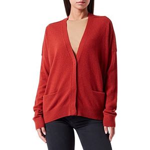BOSS Dames Gebreide Vest Sweater, Medium Rood, L