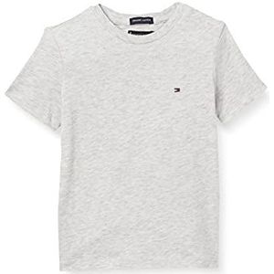 Tommy Hilfiger Essential CTTN Tee S/S Shirt voor jongens, lichtgrijs Hei, 74 cm