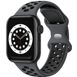 Compatibel met Apple Watch Band 38 mm 40 mm 41 mm vervangende band compatibel met Apple Watch SE Series 7 6 5 4 3 2 1 (donkerzwart)