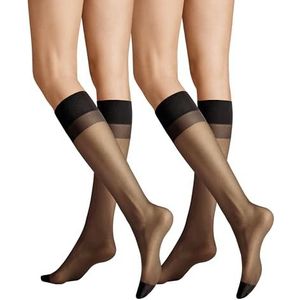 Hudson Lilly Put Kniekousen voor dames, 20 denier (verpakking van 2), zwart (black 0005), 35/41 EU