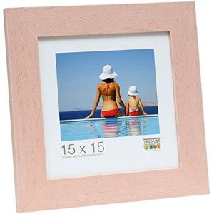 Deknudt Frames Fotolijst, hout, lichtroze, gelakt, 18 x 24 cm, roze