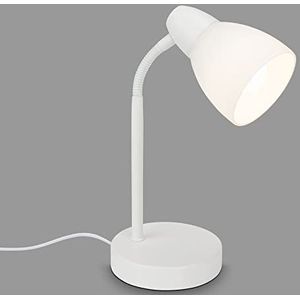 Briloner Lampen - tafellamp, tafellamp incl. kabelschakelaar, 1x E14, max. 25 Watt, wit, 185x300mm (DxH)