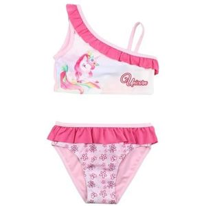 Prinsessenbadpak, Disney-ontwerp voor meisjes, perfect voor zomer- en wateractiviteiten, Fuchsia, 8 Jaren