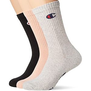 Champion Core 3PP Crew Uniseks sokken voor volwassenen, roze (antiek)/grijs (licht melange)/zwart, 39-42 EU