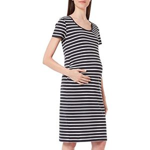 bestseller a/s MLEMMA Y/D S/S Jurk A. Jurk, Donkerblauw/Stripes: Y/D Whitecap Gray, S