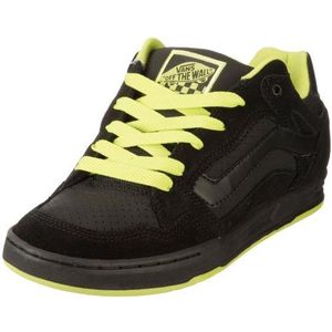 Vans Heren M DESURGENT Sportschoenen - Skateboarden, Zwarte Schwarz Zwart Lime, 47 EU