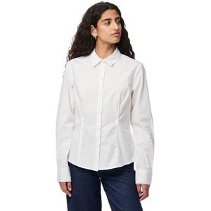 PIECES Dames Pcsussi Ls Shirt WVN Noos, wit (bright white), M