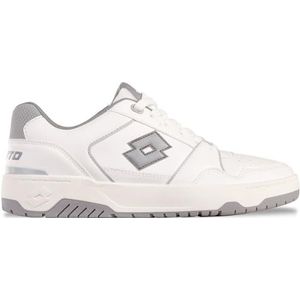 Lotto - Sneakers - Wit-Lichtgrijs - Vetersluiting - Laag