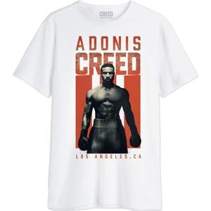cotton division Creed ""Adonis Creed Grunge"" MECREREDTS018 T-shirt voor heren, wit, maat 3XL, Wit, 3XL