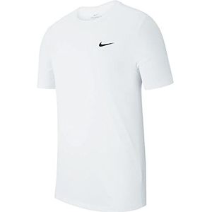 NIKE Dri-fit Training T-shirt voor heren, wit/zwart, L UK