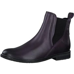 MARCO TOZZI Dames Chelsea Boots van leer Elegant, paars, 37 EU