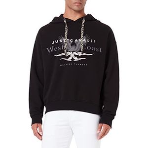Just Cavalli Heren sweatshirt, 900 Zwart, XXL
