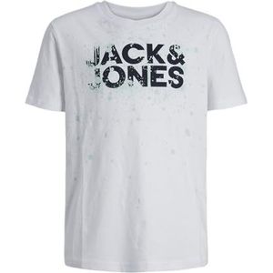 JACK&JONES JUNIOR JCOSPLASH SMU Tee SS Crew Neck JNR, wit, 128 cm