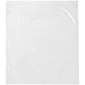 WeGrip TG350450 zak van polyethyleen met sluiting, afsluitbaar, 35 x 45 cm, transparant