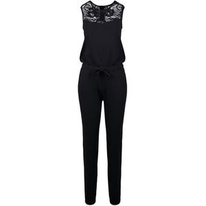 Urban Classics Ladies Lace Block Jumpsuit, dames overall, verkrijgbaar in vele verschillende kleuren, maten XS tot 5XL, zwart (Black 00007), 3XL