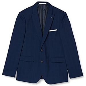 Burton Menswear London Tonale Prince of Wales Slim Suit Jacket voor heren, Blauw (Blauw 110), 46