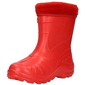 FUZZIO SeSe rubberlaarzen voor kinderen, regenlaarzen, licht gevoerd, rood, 25 EU Schmal