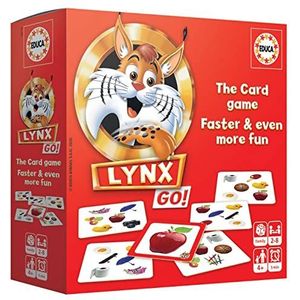 Educa 18922 Lynx Go!, kinderspel, kaartspel, Engelse versie, vanaf 4 jaar
