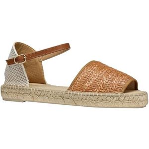 Geox - Lampedusa - Sandalen - Beige - Raffia en Leer