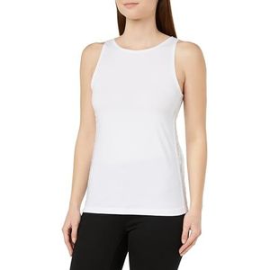 NAEMI Dames top met kant 19524971-NA01, wit, M, wit, M
