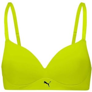 PUMA Dames Soft Padded Bra 1P, lime, 70D