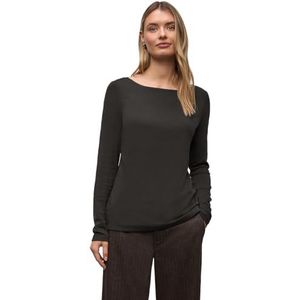 Street One Basic shirt met lange mouwen Darkest Brown 36