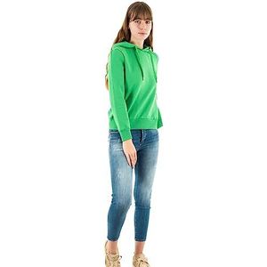 ONLNOOMI L/S Logo Hood NOOS, Kelly Green/Print: alleen logo, S