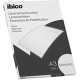 Ibico Basics A3 Lamineerhoezen, Standaard, 100 Stuks, Glanzend, Glashelder, 627313
