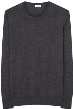 Gebreide Trui - Anthra Mélange - 100% Wol - Regular Fit