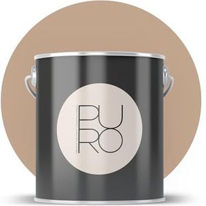 Livingwalls PURO Premium muurverf c7017 - schilderverf met zeer hoge dekking - matte hoogwaardige binnenverf in beige - 2,5 l