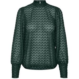 VERO MODA - VMBECCA LS HIGH NECK LACE TOP JRS NOOS - Blouse - Hoge Hals - Lange Mouwen