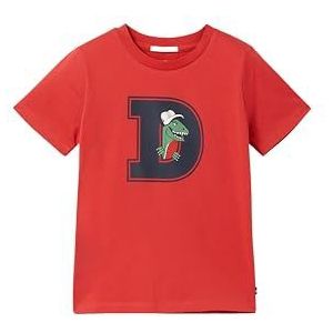 TOM TAILOR T-shirt voor jongens met print, 36468 - Flaming Red, 92-98