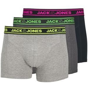 JACK & JONES Boxershorts voor heren, verpakking van 3 stuks, dark grey melange, M