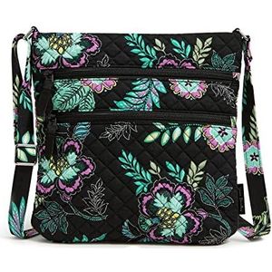 Vera Bradley Vrouwen Triple Zip Hipster Crossbody Portemonnee, Island Garden Gerecycled Katoen, One Size, Island Garden - Gerecycled Katoen, Eén maat