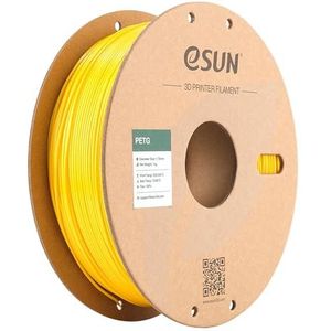 eSUN PETG Gloeidraad 1.75mm, PETG 3D Printer Gloeidraad, Dimensionale Nauwkeurigheid +/- 0.05mm, 1KG (2.2 LBS) Spoel 3D Printen Materiaal voor 3D Printer, Effen Geel