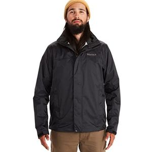 Marmot Heren PreCip Eco Jacket, Waterdicht regenjack, winddichte regenjas, ademend; opvouwbaar hardshell windjack, ideaal voor fiets- en wandeltochten, Black, M