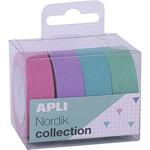 APLI 18816 — Pakje Washi papieren plakbanden in Nordik Tones 4 u.