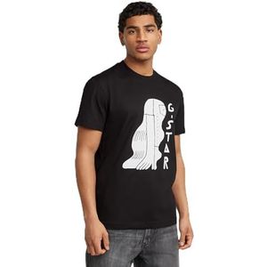 G-Star RAW Haarillustratie r t, Zwart (Dk Black D25678-c336-6484), S