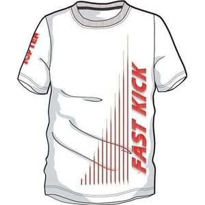 T-Shirt""Fast Kick"" - wit, mt. L