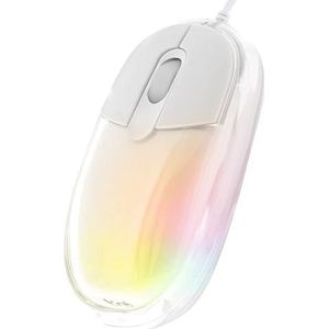 T'nB Lumy Optische kabelmuis 1000 dpi lichttherapie wit