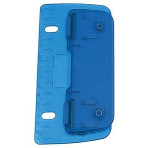 Wedo 67803 perforator (kunststof voor het archiveren voor 8 cm perforatie, 2f ach, met schaal van 12 cm) blauw