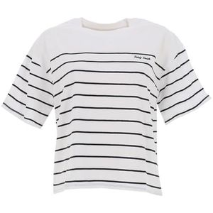 Teddy Smith Dames T-shirt Carla Stripes Dark Navy Maat L, Donkere marine., L