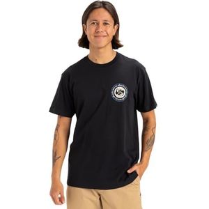Quiksilver Circle Back SS T-shirt voor heren, Zwart, XS