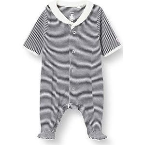 Petit Bateau Unisex Baby A011Q01 Nachthemd, Smoking/Marshmallow, Naissance