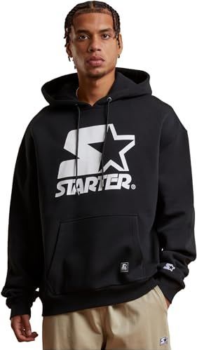 STARTER BLACK LABEL - Sweat à Capuche - Zwart - Katoen - Met Logo