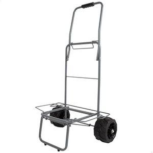 AKTIVE 62377 Strandwagen, 49 x 40 x 100 cm, leuningwielen Ø17, stalen structuur, ergonomisch stuur, elastische handgreep, maximale draaglast 80 kg, inklapbare transportwagen
