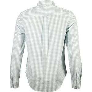 GANT Reg Poplin Gingham Shirt voor dames, klassiek overhemd, Dusty Turquoise, 38